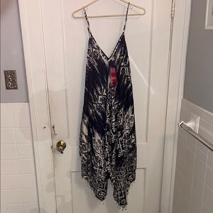 Women's Blue and White swim cover up